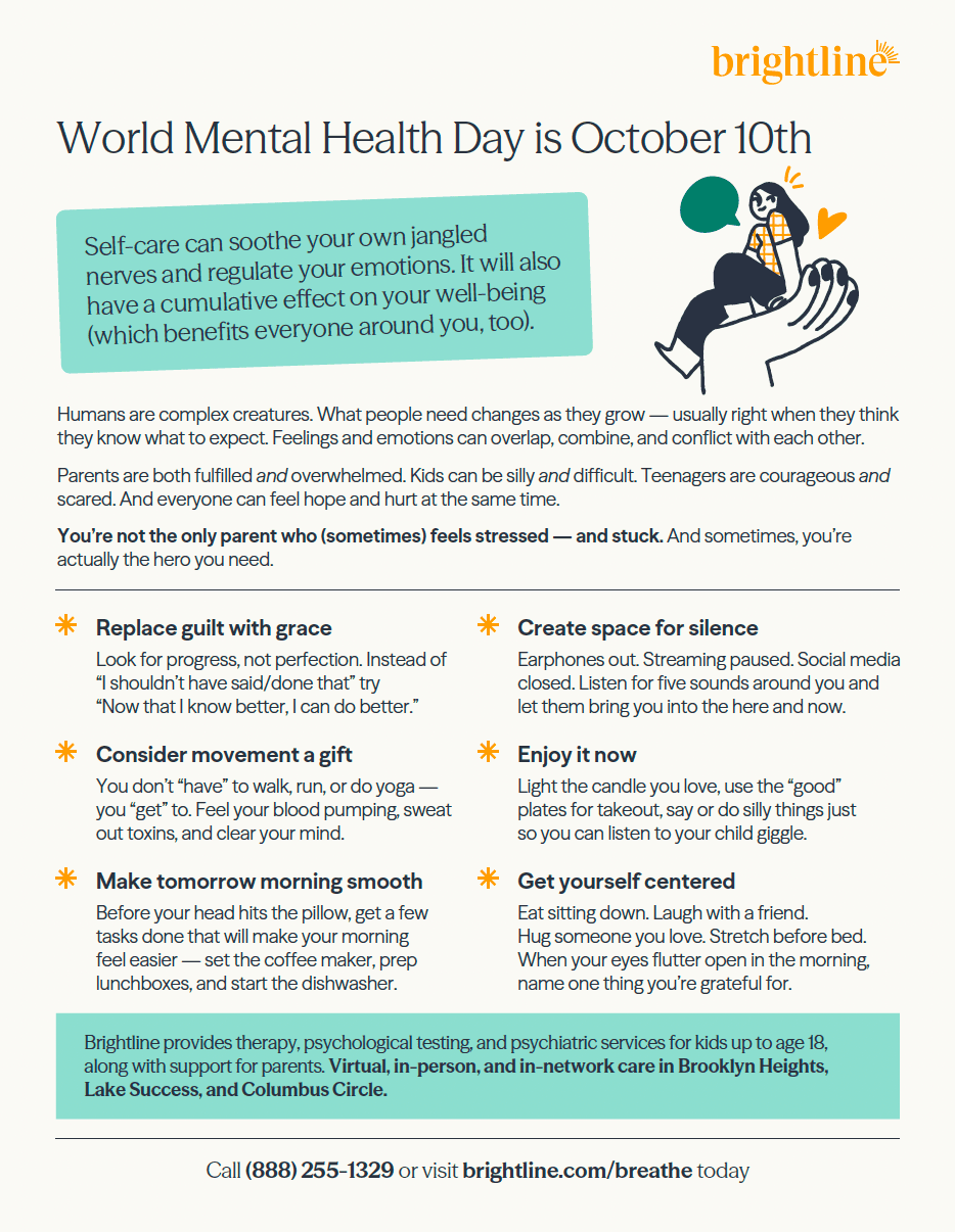 Flyer for World Mental Health Day