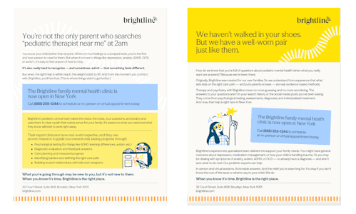 2 images of Health Plan Flyers