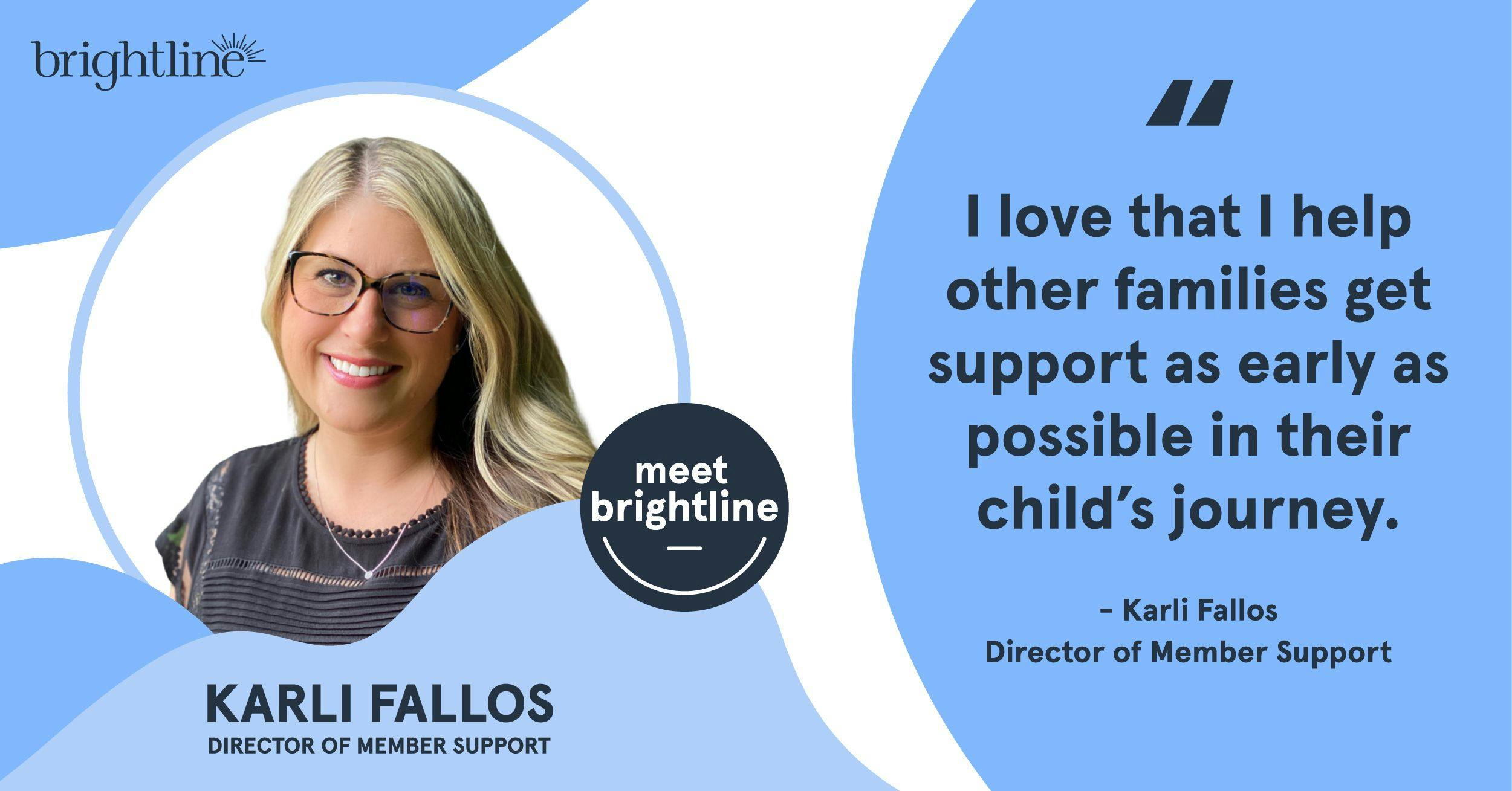 Brightline family spotlight Karli Fallos